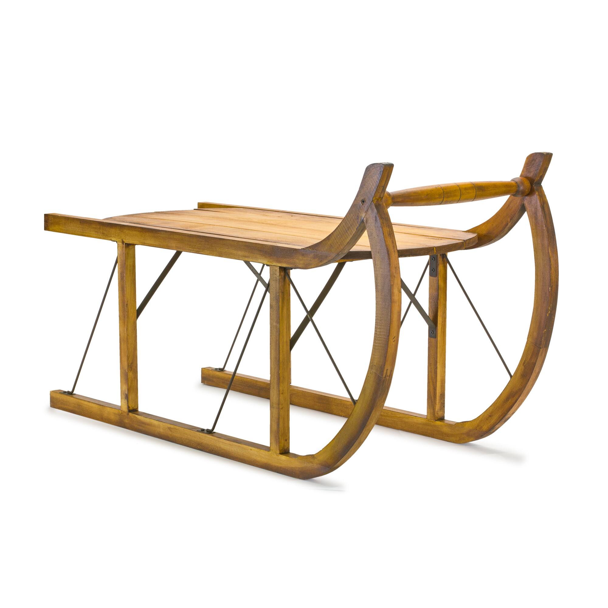 39" Wooden Sled Décor